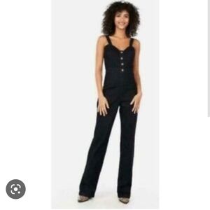 EXPRESS NWOT STRETCH DENIM BACK ZIP JUMPSUIT SIZE XS